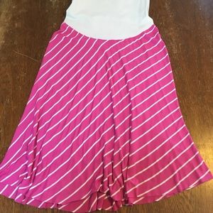 Maternity pink striped skirt by Motherhood